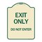 Signmission Exit Only Do Not Enter Heavy-Gauge Aluminum Architectural Sign, 24" H, TG-1824-24554 A-DES-TG-1824-24554 - alternate 1